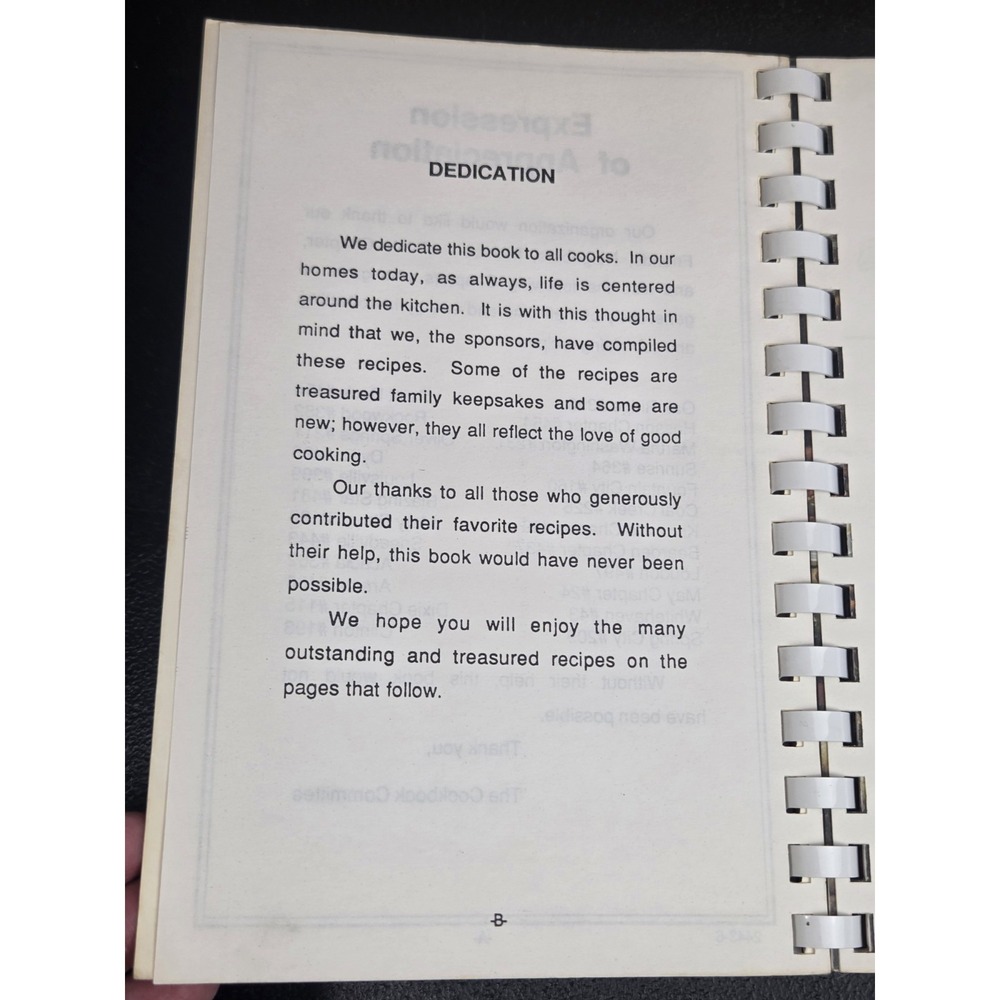 Eastern Star Kingston Chapter #405 Kingston, Tennessee Cookbook Recipe Book 86 - Picture 3 of 13
